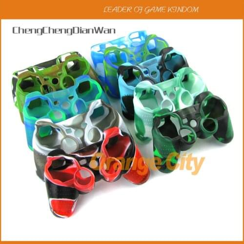 ChengChengDianWan 2pcs/lot for 10 colors Camouflage Silicone case protective Skin Case Cover for PS3 controller