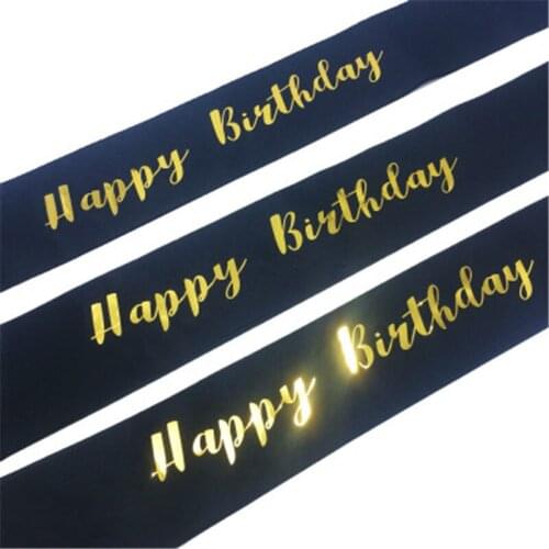 Black Happy Birthday Banner For Birthday Party Decoration Girl Hen Bachelorette Party Decorations ASD093