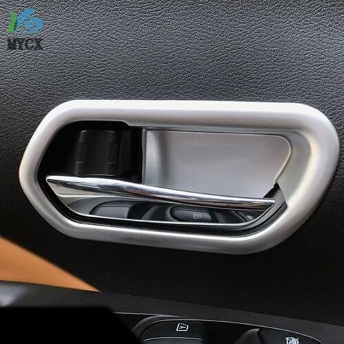 For Nissan Kicks 2016 2017 2018 2019 Auto Matte Inner Side Door Handle Bow Stickers Trim 4* Accessories
