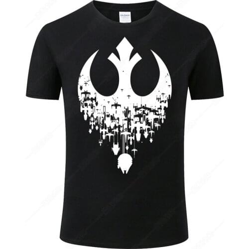 Funny Star Wars Rebel Alliance Logo T Shirt Men Women Summer Cotton Short Sleeve Cool Print T-shirt Male Fashion Brand Tees