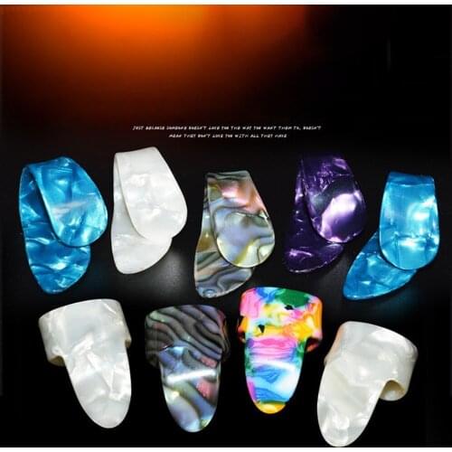 Thumb Finger Guitar Pick Plectrums Celluloid For Acoustic Electric Guitars Bass Mediator Celluloid Thumb Pick Fingerpicks 1.2mm