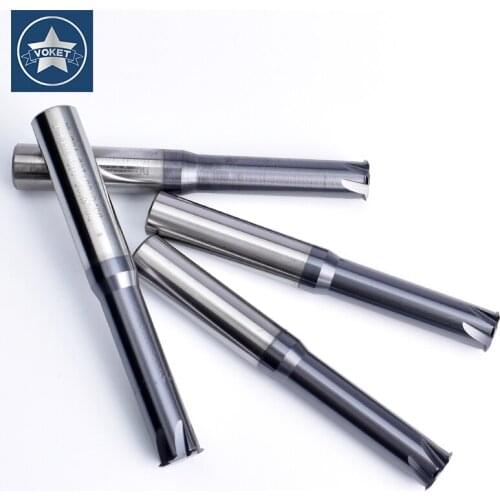 VOKET CNC 60Degree Solid Carbide Thread Milling Cutter Pith 0.5 - 0.8 1 1.25 Single Teeth thread Mill Cutters P 1 - 1.75 2 3 3.5