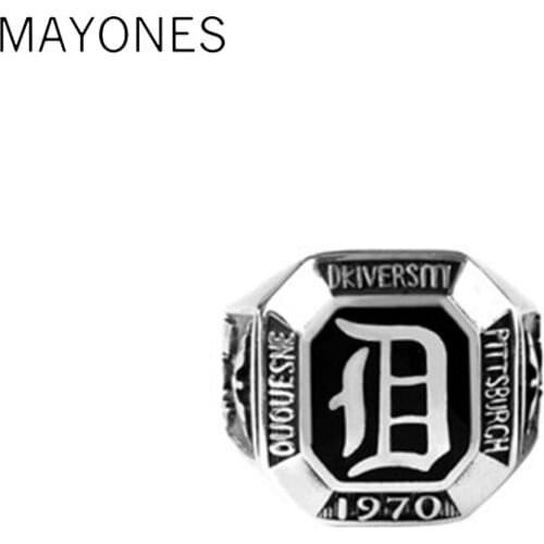 MAYONES Classic 1970 Duquesne Anniversary Edition Rings Solid 925 Sterling Silver Honor Ring for Unisex Anniversary Jewelry