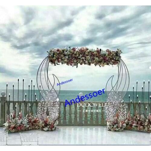 Creative wedding props Haizao iron arch wedding flower suit shop birthday party performance decoration arch