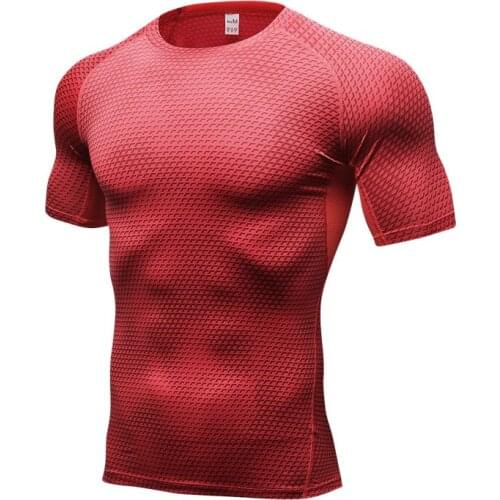 Summer Men Sports Tee Round Neck Short Sleeve Fitness MMA Compressed Top Sports Snake Pattern 3D Stretch Muscle Shirt Gym T-shir