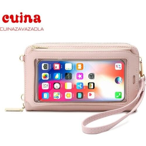 Fashion Crossbody Cellphone Purse Women Touch Screen Bag Rfid Blocking Wallet Handbag Shoulder Strap
