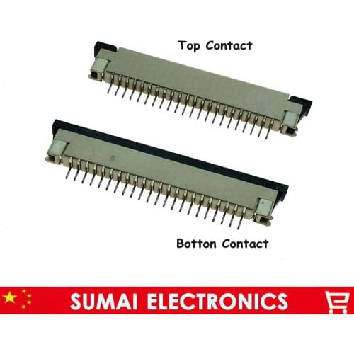 Sample, 22Pin FPC FFC connector socket,22 pin 1.0mm flex cable socket for LCD screen interface.ROHS, 22P