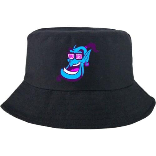 Disney Aladdin and the magic lamp Jasmine Fisherman Hat Summer Fashion Double-sided Bucket Hat Sunscreen Women Men Panama Cap