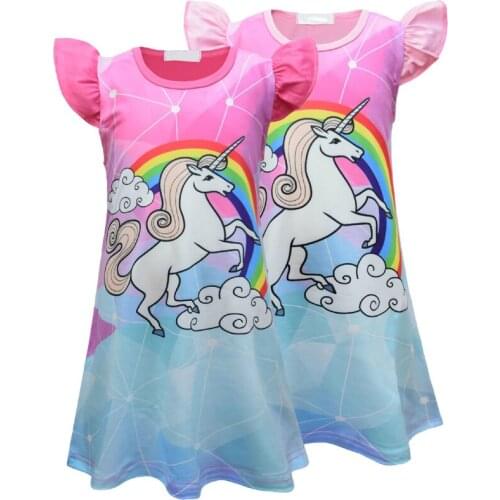 Baby Girl Dress Princess Dress for Girls Christmas Unicorn Cartoons Clothes Summer Kids Comfortable Dresses Vestidos