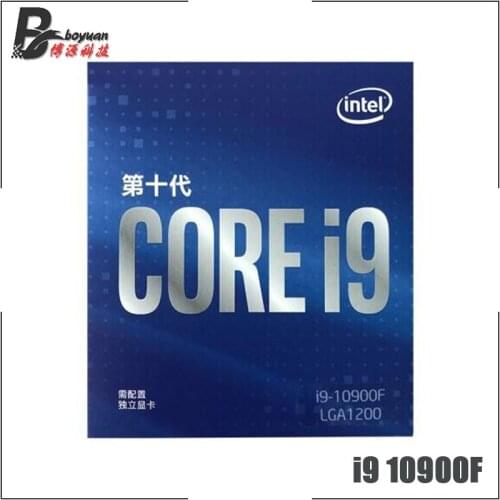 Intel Core i9-10900F i9 10900F 2.8 GHz Ten-Core Twenty-Thread CPU Processor L3=20M 65W LGA 1200 Sealed New but without cooler