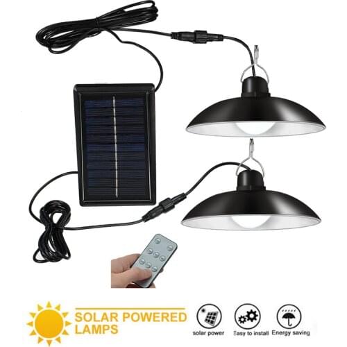 Retro Lampshade Solar Pendant Chandelier solar Fence lamp Garden Path light Outdoor Waterproof Night light Sensor for driveway P