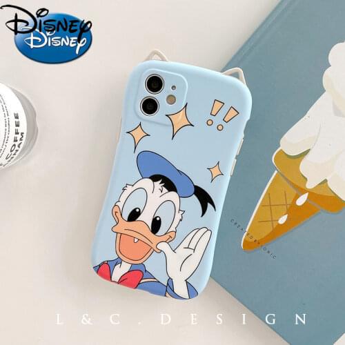 Disney cartoon Donald Duck original phone case for iPhone 7/8P/X/XR/XS/XS MAX/11/12Pro/12 min Iphone Girls Silicone Case Cover
