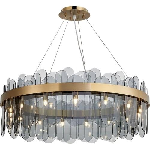 Glass pendant lights luxury hanglamp blue glass hanging lamp G9 nordic lamp good quality pendant lamp living room lighting