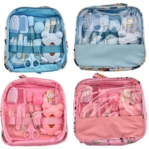 4pcs/set and 13pcs/Set Newborn Baby Kids Nail Hair Health Care Thermometer Grooming Brush Kit