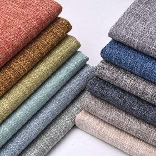 Thick Burlap Fabric Comfortable Breathable Durable Sofa Solid Color Dustproof Linen Tablecloth Diy Fabrics Home Textile Meter