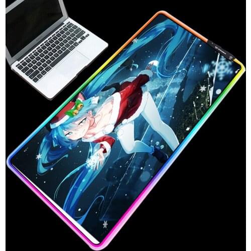 Impact Anime Mouse Pad Player Decoration Cute Game Keyboard Table Mat Mouse RGB LED Backlight Pad Pad Expansion Pad Escritorio