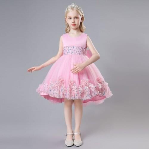 2021 Autumn Wedding Party Dress Bridesmaid Dresses For Girls Costume Prom Dress Princess Dress Evening Dress For 3-10 Year Old