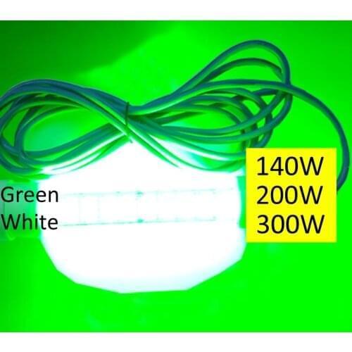 Dimmable Flash 300W 200W 140W 12V Hight Power Underwater LED Fishing Light LED fishing Lure Night Fishing Boat Lamp Green White