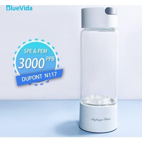 High Hydrogen Max 3000ppb Hydrogen Water Generator DuPont N117 SPE/PEM with Breath Inhalation Device Self-cleaning Function