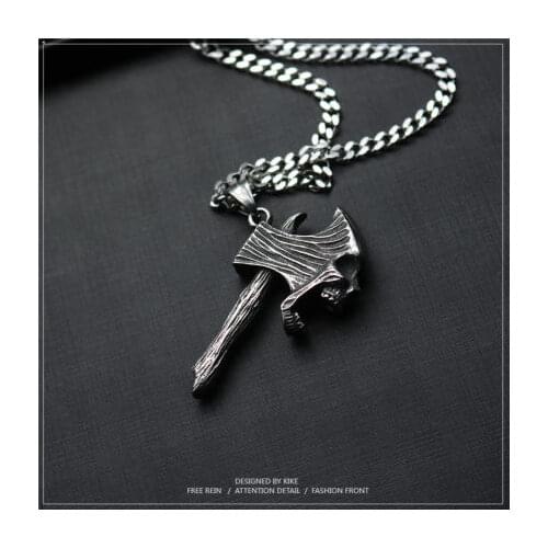 Explosions Retro Skull Necklace Metal Skull axPendant Gothic Jewelry Choker Pendant Crow Skull Chain Skeleton Trendy OSDZ062