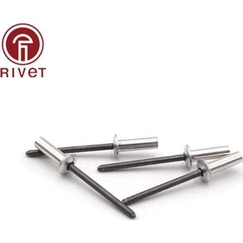 DIN 15973 10PCS M4.8*15/16/18/20/22/25/30 Rivets Remaches Aluminum Steel Closed End Blind Rivets Round Dome Head Rivet Fasteners