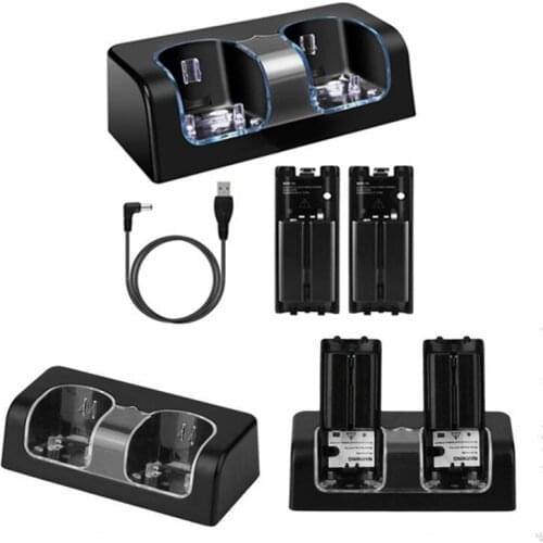 Battery Charger for Nintendo Wii U Wiiu Control Controller Docking Station Charging Dock Accessories Gamepad Stand Power Adapter