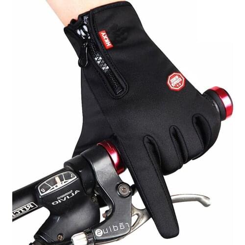 Winter Outdoor Sport Gloves Touchscreen Bicycle Bike Cycling Running Gloves For Men Women Windproof Simulated Warm