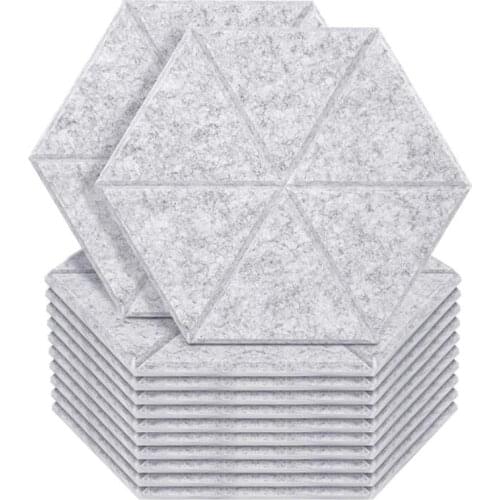12 Pack Sound Proof Padding Acoustic Panels,Hexagon Sound Absorbing Panel Beveled Edge Sound Panels,Acoustic Treatment
