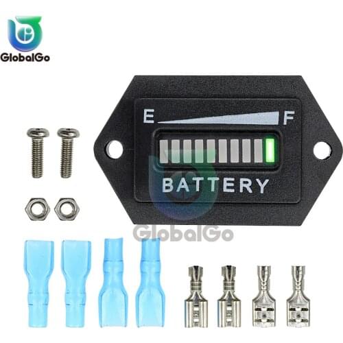 12V 24V Car Lead Acid Battery Charge Level Indicator Battery Tester Lithium Battery Capacity Meter LED Tester