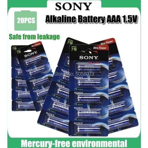 20pcs Original Sony LR03 AM4 1.5V AAA Alkaline Battery For Electric toothbrush Toy Flashlight Mouse clock Dry Primary Battery