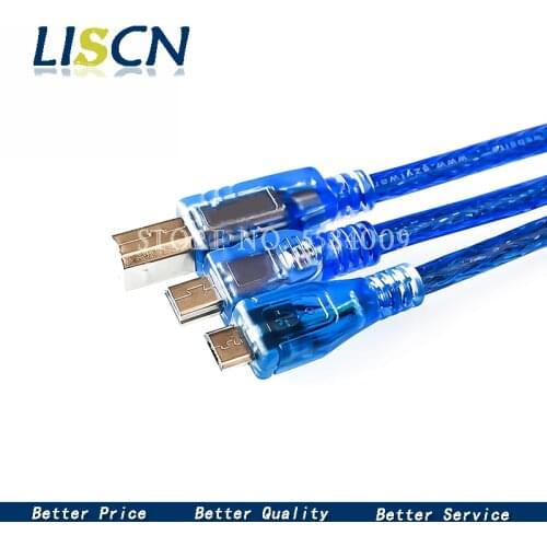 30cm USB Cable for Uno r3/Nano/MEGA 2560/Leonardo/Pro micro/DUE Blue High Quality A type USB/Mini USB/Micro USB 0.3m for Arduino