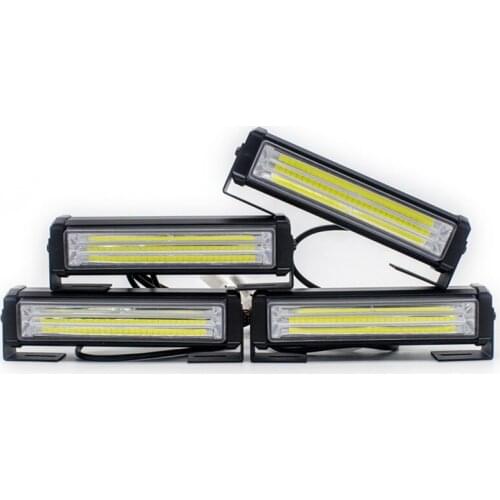 4 COB High Power Led Strobe Flashing Light Red Blue Emergency 7 Modes Styling Fireman Police Working Warning Fog Lamp