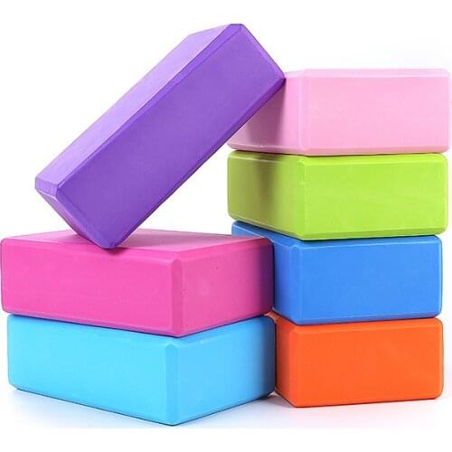 4PC EVA Gym Yoga Block New Foam Brick Exercise Fitness Bolster Pillow Cushion Stretching Body Shaping Health Training Yoga Props