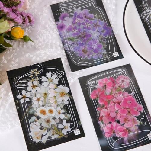 40PCS/lot Plant Flower Pattern DIY Hand Account Material Stickers For Scrapbook Journal Stationery Decoration