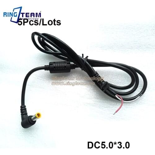 5PCS/Lot For Samsung notebook power plug DC charging cable 5.0*3.0 5.5*3.0 needle with 1 elbow