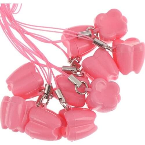 50Bags/500pcs Dental Plastic Kids First Teeth Collection Holder Clinic Gift 7 Colors