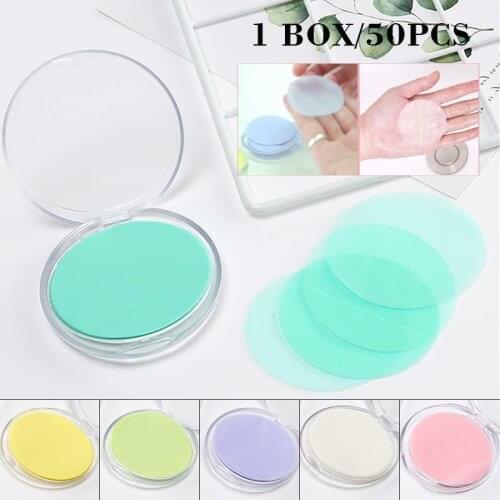 50pcs/box Disposable Soap Paper Washing Hand Travel Portable Scented Cleaning Soaps Travel Scented Foaming Hand Bath Soap