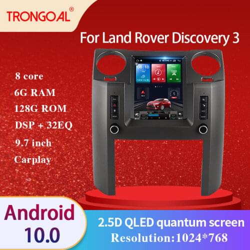 9.7Inch IPS Car Radio DVD Player For Land Rover Discovery 3 2004-2009 Android 10.0 Caprplay DSP GPS Multimedia Navigation Video