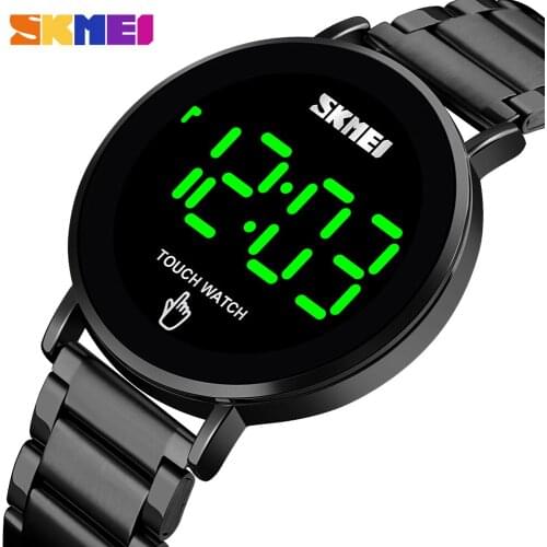 SKMEI 1550 Sports Watches Men Top Luxury Stainless Steel Mens Watches Led Waterproof Wristwatch Man relogio masculino