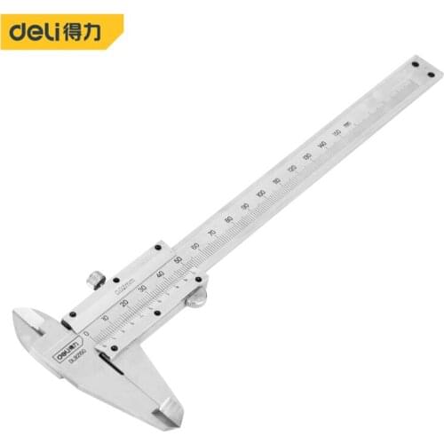 Deli Calipers Vernier Caliper 0-150 0-200 0-300 0.02 Precision Micrometer Metric Machinist Vernier Caliper Thickness Gauge