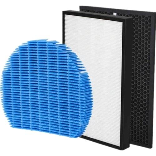 1 set (3pcs) air purifier filter HEPA activated carbon humidifier filter for Sharp kc-840e-w replacement parts