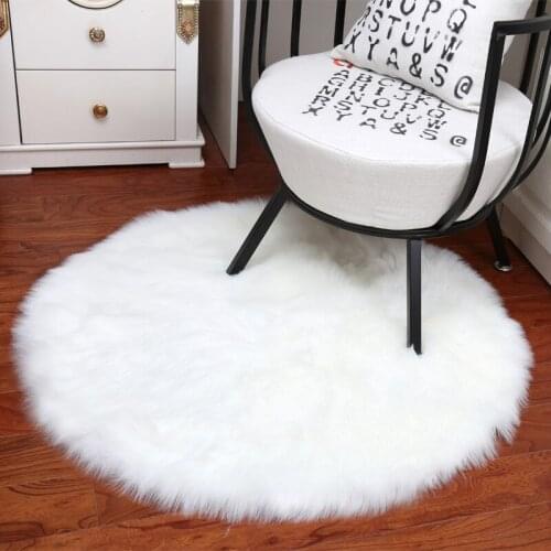 Faux fur carpet Artificial Sheepskin Rug livingroom Warm shaggy Carpet Soft Chair Cover Seat Wool area round rugs