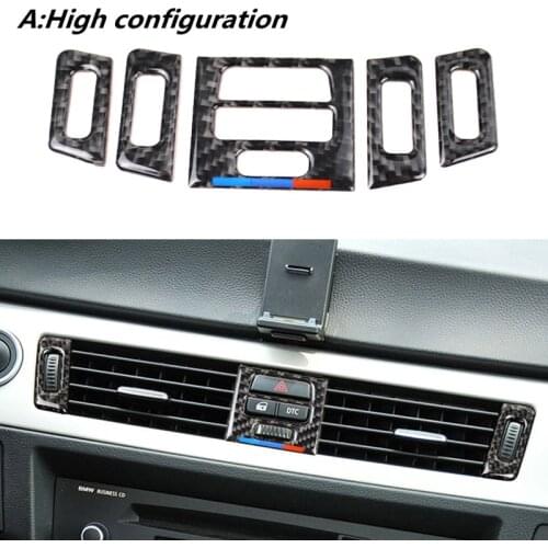 For Bmw E90 E92 Air Conditioner Vent Outlet Cover Styling Carbon Fiber Decoration Interior Mouldings 3 Series Auto Accessories