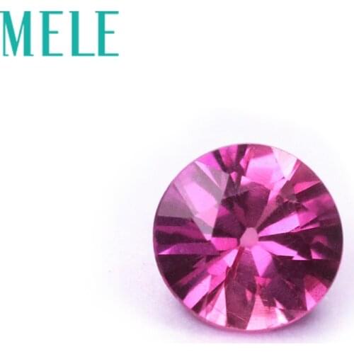 MELE natural red ruby loose gemstone for jewelry DIY making,3.25mm 0.15ct round cut pigeon blood lost stone wiht high quality