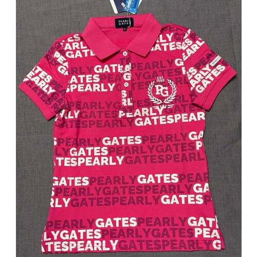 New 2021 PG Ladies Fashion Golf Clothing Sports Polo-Shirt Summer Womens Golf Short Sleeves