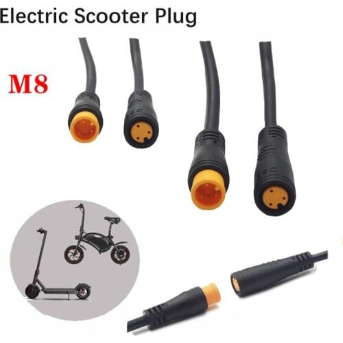 Electric bicycle plug male / female connector wiring line Scooter brake cable pluger signal connecting sensor M8 2/3/4/5pin