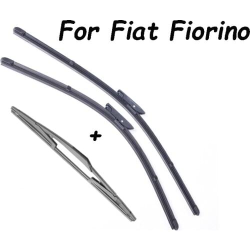 Front & Rear Wiper Blades For Fiat Fiorino From 2007 2008 2009 2010 2011 2012 2013 Windscreen Wiper Wholesale Car Accessories