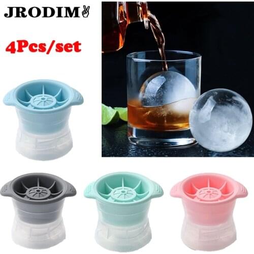 Silicone Sphere Ice Cube Mold Big Ice Ball Maker Kitchen Stackable Slow Melting DIY Ice Ball Jelly Mould for Cocktail Whiskey