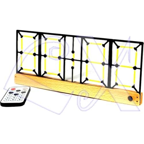 LED clock pseudo-luminous hollow clock double-sided USB power supply exquisite and concise remote control desktop gift