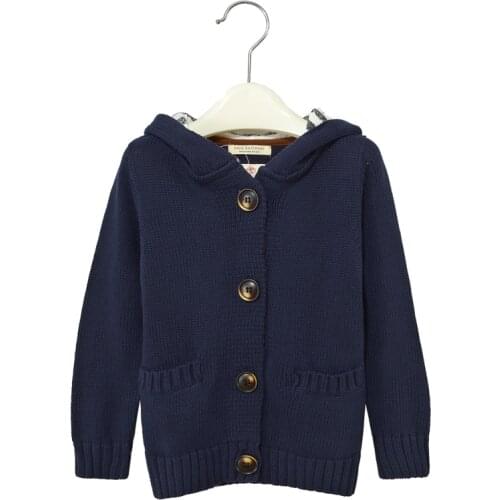 Hot Wholesale Free shipping Fashion Autumn/Winter Long Sleeve Boys Sweater Cardigan Childrens Cardigan for Boy Thermal 2-7years